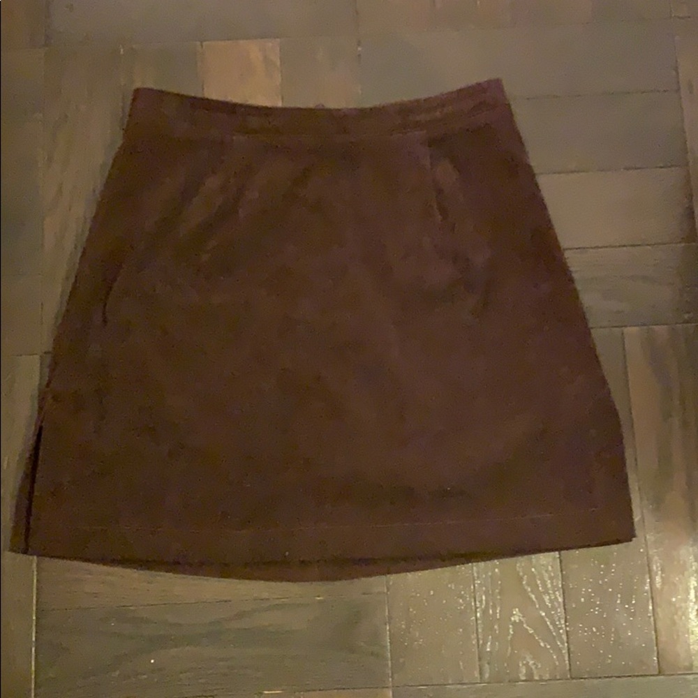 BCBG Max Azria brown suede mini skirt